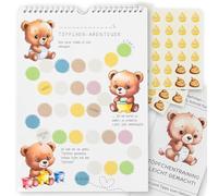 Set completo da 1,5 anni in su, con adesivi, consigli dei genitori e ganci, personalizzabile, design Watercolor, sistema senza pannolini con adesivi e storia di collaborazione