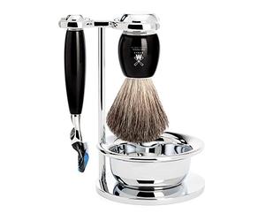 SET COMPLETO DA BARBA VIVO MUHLE RASOIO FUSION PENNELLO TASSO
