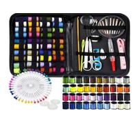 Set completo da cucito portatile Kit da viaggio con custodia ed accessori Nero
