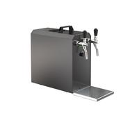 Set completo da sottobanco - Spillatore birra, Dispenser di birra, Macchina per birra - dry beer cooler STREAM 50K con pompa, 2 rubinetti, 55 l/ora - BLACK EDITION Adattatore da 5 litri, Type S