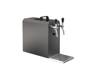 Set completo da sottobanco - Spillatore birra, Dispenser di birra, Macchina per birra - dry beer cooler STREAM 50K con pompa, 2 rubinetti, 55 l/ora - BLACK EDITION senza, Adattatore da 5 litri
