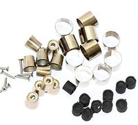 Set completo di 10 punte in ottone massiccio e ghiere collari ad anello per bastone da passeggio - pezzo di ricambio per bastoni in legno - bastone da passeggio