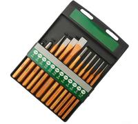 Set completo di 12 scalpelli con opzioni appuntite, piatte e cilindriche per vari materiali duri come il calcestruzzo