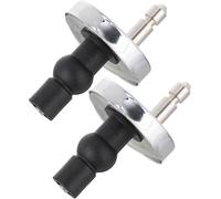 Set completo di 2 cerniere per sedile WC, dadi di fissaggio superiori, viti a sgancio rapido, cerniere in gomma da retro a parete per cerniere di ricambio per sedile WC