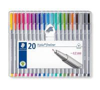 Set Completo Di 20 Pennarelli Staedtler Triplus Fineliner Assortiti 334 SB20
