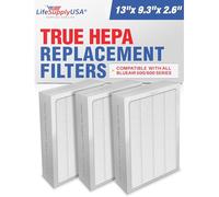 Set completo di 3 filtri compatibili con tutti i purificatori d'aria Blueair serie 500 e 600; progettati e progettati da LifeSupplyUSA