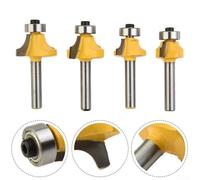 Set completo di 4 punte rotonde per creare bordi lisci e piccole modanature in progetti di lavorazione del legno