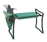 Set completo di 6 Utensili da Giardinaggio con Sgabello Inginocchiatoio e Tasca Porta Attrezzi