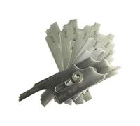 Set completo di 7 calibri per saldatura in acciaio inox per ispezione di saldatura a filetto, misura dimensioni della gola, lunghezza delle gambe e profondità di saldatura con marcature su entrambi i