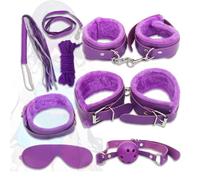 Set completo di 7 pezzi per la cura del corpo, kit viola, ausilio per il rilassamento delle mani, esperienza in camera da letto