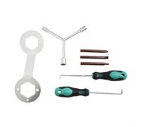 Set completo di 7 rondelle di riparazione con set di chiavi forti e punte per cacciavite realizzate in materiali (A)