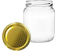 Set Completo Di 96 Barattoli Da 390Ml - 0,5Kg Con Tappo Color Oro, Vaso Ideale p