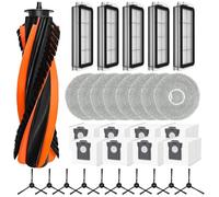 Set completo di accessori per aspirapolvere robot Cecotec Conga X70, con spazzola a rullo principale, spazzole multiple laterali, filtri Hepa, panni lavabili, sacchetti sigillati per lo sporco
