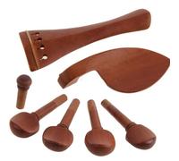Set Completo Di Accessori Per Violino 4/4 In Legno Di Giuggiola, Perno Di Accordatura, Piastra Di Trazione, Mentoniera, Fuso E Pulsante Di Coda