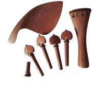 Set Completo Di Accessori Per Violino In Legno Di Giuggiola, Piastra Per Cavi Per Mentoniera Per Violino In Legno Di Giuggiola, 4 Manopole E Chiodi Per Coda