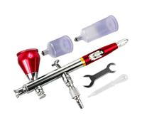 Set completo di aerografi con ugello da 0,3 mm, aerografi ergonomici, facili da mantenere per un uso efficiente della vernice e una pulizia rapida professionale