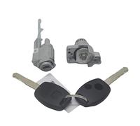 Set Completo di Blocco Interruttore di ACCENSIONE Serratura Porta CILINDRETTO Trans 2 Chiavi con Chip 46 per Civic 06-08 Blocco Interruttore di accensione Auto (Blocco Nero Sinistro 2 Pezzi)