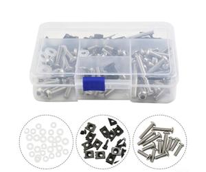 Set completo di bulloni per carenatura M5 per m6 155 pezzi carenatura | Acciaio inossidabile 304, resistente agli acidi e agli alcali, finitura non sbiadisce, lunga durata, antiruggine