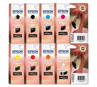 Set completo di cartucce di inchiostro per stampante, sfuse: photo Stylus R1900 - Inkjet Epson - comprendente Gloss Optimiser Twin Pack T0870 - Photo Black T0871 - nero opaco T0878 - Ciano T0872 - magenta T0873 - Giallo T0874 - Rosso T0877 - Arancione T0879