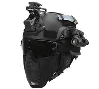 Set Completo di Casco Tattico MICH 2000, Maschera Facciale in Rete Di Acciaio per Esterni, Versione Militare Multifunzionale, Attrezzatura per Casco da Paintball, Cosplay e Softair