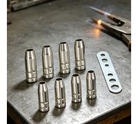 Set completo di consumo per saldatura per mig include 8 ugelli gas e chiave per