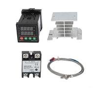 Set completo di controllo della temperatura con regolatore PID REXC100, relè a stato solido 40DA, dissipatore di calore e sonda termocoppia per l'industria