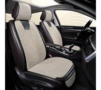 Set Completo Di Coprisedili Per Auto In Lino per Jaguar E-PACE 2017-2023, Set Coprisedili Anteriori e Posteriori con 5 copripoggiatesta, Accessori Interni,A/BEIGE