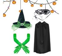 Set completo di costumi da con guanti verdi, cappello da , maschera per gli occhi, per donne, adulti, moglie, amici, fidanzata, madre, sorelle, 1 set