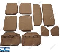 Set Completo Di Cuscini In Tela Color Tan Per Jeep Willys Ford MB GPW