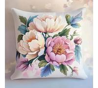 Set completo di cuscini per principianti e professionisti, fiori di peonia, contiene tutto il necessario per creare il proprio cuscino decorativo, regalo fai da te per adulti e bambini, 43 x 43 cm