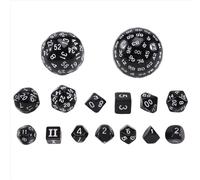 Set completo di dadi poliedrici DND da 15 pezzi D3-D100 sferici