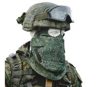 Set Completo di Equipaggiamento Russo, Caschi Tattici Antiurto, Maschera Protettiva Integrale da Combattimento, Equipaggiamento Mimetico Verde per Cosplay, Airsoft e Paintball All'aperto