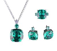 Set completo di gioielli rubino simulato forato accessori da sera anello nuziale da donna set regalo, Ring