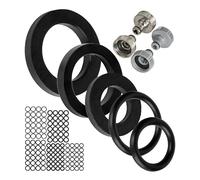 Set completo di guarnizioni di ricambio, 125 pezzi, per impianti G 1/2" - 3/4", compatibile con Gardena 21, 26,5 mm, gomma, Ø 16 x 11, 19 x 11, 21 x 15, 22,3 x 17, 24 x 16 mm