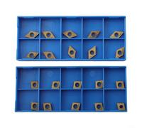 Set completo di inserti di tornitura in carburo 10PCS CCMT060204 & DCMT070204 per uso industriale nella lavorazione