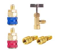 Set Completo Di Manifolds Diagnostici AC 3 Vie Per R22 Con Adattatori Per Tubo