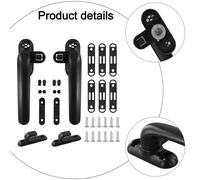 Set completo di maniglie finestra in alluminio per finestre scorrevoli (nero)