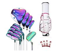 Set completo di mazze da golf da donna, 12 mazze da golf in carbonio, ideali per l'apprendimento e l'allenamento, con borsa per il trasporto