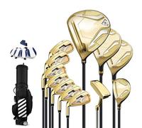 Set completo di mazze da golf per mancini con driver ad angolo regolabile, putter e controllo facile per migliorare le prestazioni sul campo