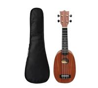 Set Completo Di Mini Chitarra Saxophone Ukulele In Mogano 4 Corde(Pineapple with bag)