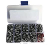 Set completo di occhielli per racchetta da badminton, strumenti di riparazione essenziali con occhielli per corde e protezioni per tubi (grigio)