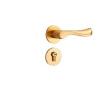 Set completo di porte in legno for camera da letto in alluminio Split Space, serratura for porta di casa, serratura silenziosa, ossido di alluminio, serratura magnetica(Placer gold 5845 silent)