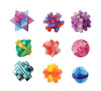 Set completo di puzzle in legno, 26,5/18/7 cm, 9 pezzi, gioco di costruzione tradizionale cinese, per bambini, studenti adulti, anziani, viaggi a casa, scuola, decorazioni per la casa