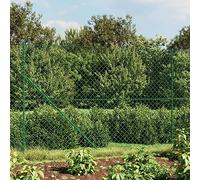 Set completo di recinzione in rete metallica verde da 1,6 x 10 m, altezza 160 cm, con flangia a terra, facile da installare, perfetto per la casa e il giardino