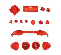 Set completo di sostituzione pulsanti, set completo di moduli trigger per controller X BOX Serie S Parti di riparazione trasparenti LB RB LT RT Paraurti Trigger Parti di ricambio (Rosso trasparente)