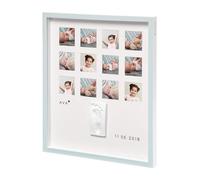 Baby Art My Very First Year Portafoto Primo Anno, 12 Fotografie, Kit Impronta Calco Mano O Piede, Decorazione Cameretta, Regalo Nascita, Crystalline