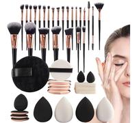 Set Completo Di Strumenti Per Trucco - Set Completo Di Pennelli Per Trucco Da 45 Pezzi Con Piumino Per Cipria,Per Per Uso Domestico Viaggi Viaggi Di Lavoro Scuola All'Aperto