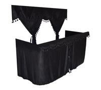 Set completo di tende per camion nere con nappe nere, adatte solo per DAF Super Space - Cabina e Scania Topine [cabine alte]