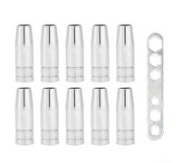 Set completo di ugelli conici da 13 pezzi con coppa di protezione del gas per torcia di saldatura 15AK, compatibile con sistemi MIG MAG