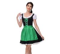 Set completo Dirndl elegante costume tradizionale Dirndl in pizzo midi dirndel, con camicetta, abito tradizionale Dirndl con chiusura lampo anteriore al ginocchio, grembiule moderno Dirndl, abito